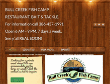 Tablet Screenshot of bullcreekfishcamp.com